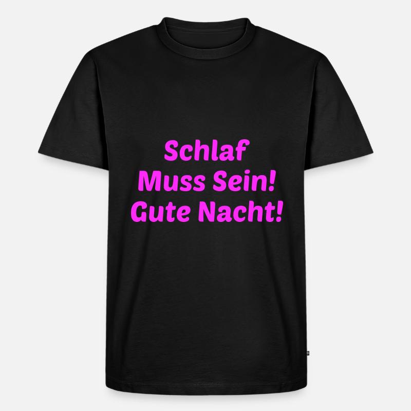Schlafen Langschläfer Schlaf Morgenmuffel - Männer Premium Bio T-Shirt - Schwarz