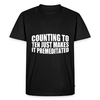 Compter jusqu’à dix le rend prémédité 23 - T-shirt Premium bio Homme - noir - Devant - Nico (187cm)