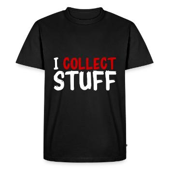 Je collectionne des trucs 2 - T-shirt Premium bio Homme - noir - Devant - Nico (187cm)