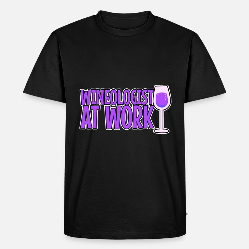 Wineologist At Work 2 - Männer Premium Bio T-Shirt - Schwarz