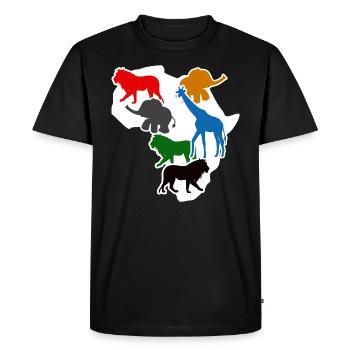 Map of Africa - Men's Premium Organic T-Shirt - black - Front - Nico (187cm)