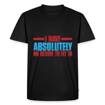 Je n’ai absolument aucune envie de rentrer dans 3 - T-shirt Premium bio Homme - noir - Devant - Nico (187cm)