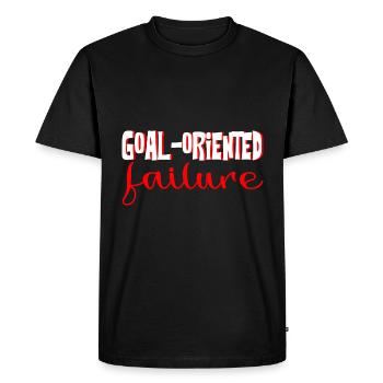 Goal Oriented Failure 4 - Männer Premium Bio T-Shirt - Schwarz - Vorne - Nico (187cm)