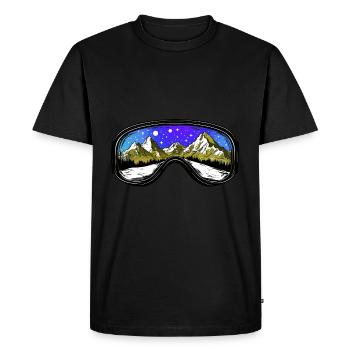 Lunettes de ski Mountains Icon - T-shirt Premium bio Homme - noir - Devant - Nico (187cm)