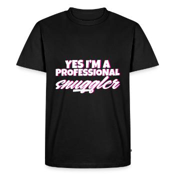 Yes, I'm A Professional Snuggler 4 - Men's Premium Organic T-Shirt - black - Front - Nico (187cm)