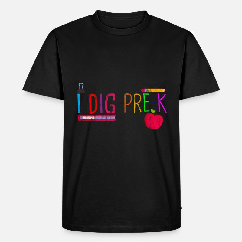 I Dig Pre-K 3 - Männer Premium Bio T-Shirt - Schwarz