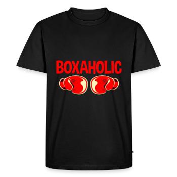 Accro au boxe 2 - T-shirt Premium bio Homme - noir - Devant - Nico (187cm)