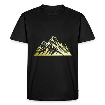 Mountains Symbol Gold Mountains - Men's Premium Organic T-Shirt - black - Front - Nico (187cm)