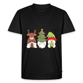 Noël Noël Gnomies - T-shirt Premium bio Homme - noir - Devant - Nico (187cm)