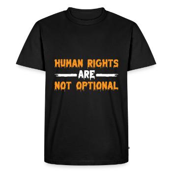 Human Rights Are Not Optional 11 - Men's Premium Organic T-Shirt - black - Front - Nico (187cm)