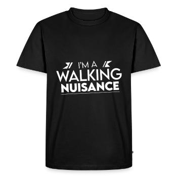 Je suis une nuisance ambulante 2 - T-shirt Premium bio Homme - noir - Devant - Nico (187cm)