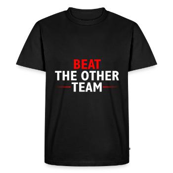 Beat The Other Team 2 - Men's Premium Organic T-Shirt - black - Front - Nico (187cm)