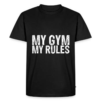 My Gym, My Rules 4 - Men's Premium Organic T-Shirt - black - Front - Nico (187cm)