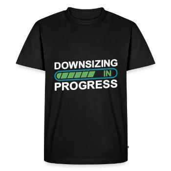 Downsizing In Progress 16 - Men's Premium Organic T-Shirt - black - Front - Nico (187cm)