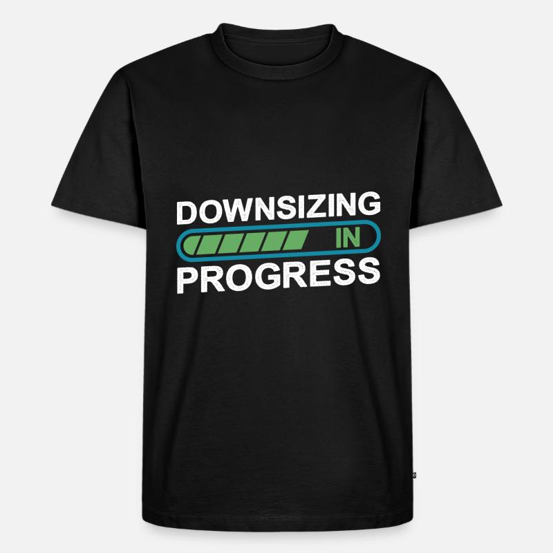 Downsizing In Progress 16 - Men's Premium Organic T-Shirt - black