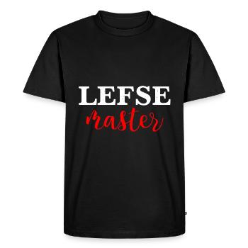 Lefse Master 18 - Men's Premium Organic T-Shirt - black - Front - Nico (187cm)
