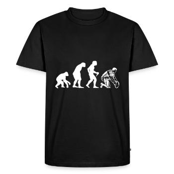 Rugby Evolution - from monkey to rugby player - Men's Premium Organic T-Shirt - black - Front - Nico (187cm)