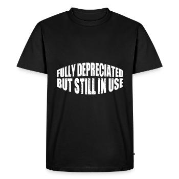 Fully Depreciated But Still In Use 16 - Men's Premium Organic T-Shirt - black - Front - Nico (187cm)