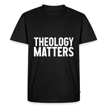 La théologie, ça compte - T-shirt Premium bio Homme - noir - Devant - Nico (187cm)