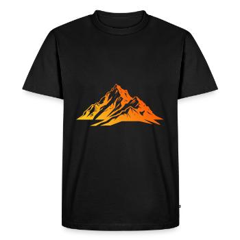 Berge Gebirge Mountains - Men's Premium Organic T-Shirt - black - Front - Nico (187cm)