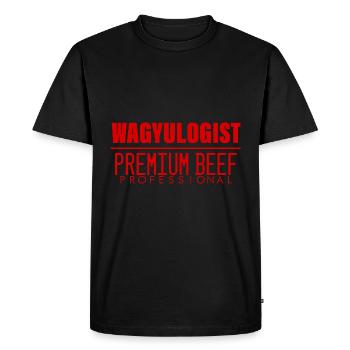 Wagyulogist, Professionnel du bœuf haut de gamme 3 - T-shirt Premium bio Homme - noir - Devant - Nico (187cm)