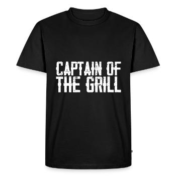 Capitaine du Grill 3 - T-shirt Premium bio Homme - noir - Devant - Nico (187cm)