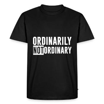 Ordinarily Not Ordinary 2 - Men's Premium Organic T-Shirt - black - Front - Nico (187cm)