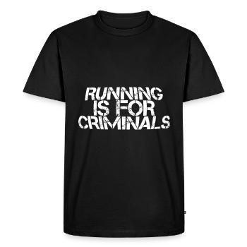 La course à pied est pour les criminels 3 - T-shirt Premium bio Homme - noir - Devant - Nico (187cm)