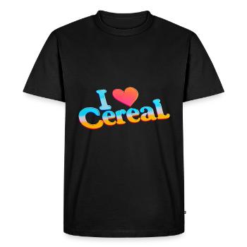 J’adore les céréales 13 - T-shirt Premium bio Homme - noir - Devant - Nico (187cm)