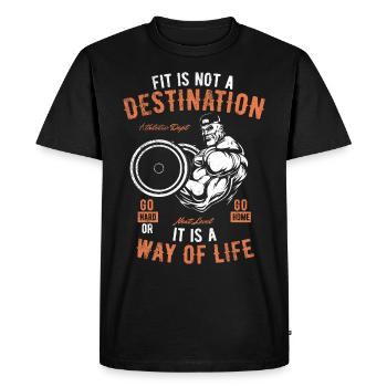 Cadeau de remise en forme - T-shirt Premium bio Homme - noir - Devant - Nico (187cm)
