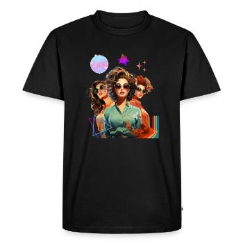 La fusion où les années 60 rencontrent les années 70 rencontrent les années 80 - T-shirt Premium bio Homme - noir - Devant - Nico (187cm)