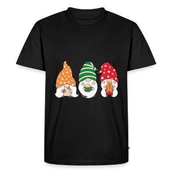 Noël Noël Gnomies - T-shirt Premium bio Homme - noir - Devant - Nico (187cm)