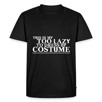 C’est mon costume trop paresseux pour m’habiller 4 - T-shirt Premium bio Homme - noir - Devant - Nico (187cm)