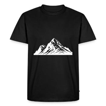 Mountains Peaks Alps - Men's Premium Organic T-Shirt - black - Front - Nico (187cm)