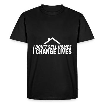 I Don't Sell Homes, I Change Lives 2 - Men's Premium Organic T-Shirt - black - Front - Nico (187cm)