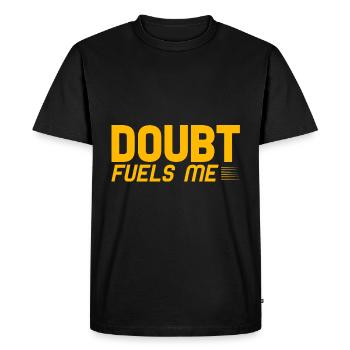 Le doute m’alimente 2 - T-shirt Premium bio Homme - noir - Devant - Nico (187cm)