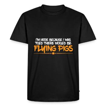On m’a dit qu’il y aurait des cochons volants 12 - T-shirt Premium bio Homme - noir - Devant - Nico (187cm)