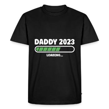 Daddy 2023 Dad Fathers Day - Men's Premium Organic T-Shirt - black - Front - Nico (187cm)