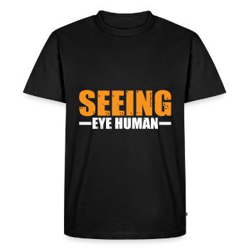 Seeing Eye Human 31 - Men's Premium Organic T-Shirt - black - Front - Nico (187cm)