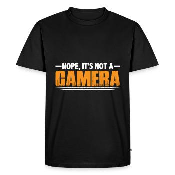 Non, ce n’est pas une caméra 4 - T-shirt Premium bio Homme - noir - Devant - Nico (187cm)