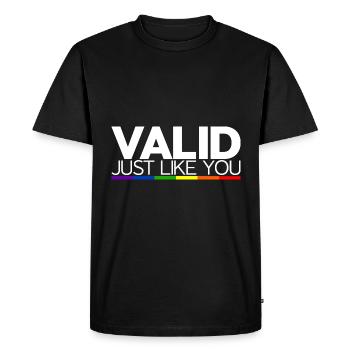Valide tout comme vous - T-shirt Premium bio Homme - noir - Devant - Nico (187cm)