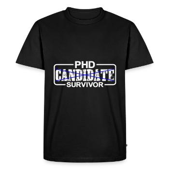 Survivant du candidat au doctorat 10 - T-shirt Premium bio Homme - noir - Devant - Nico (187cm)