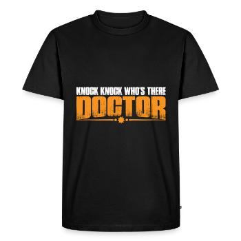 Knock Knock Who’s There Docteur 11 - T-shirt Premium bio Homme - noir - Devant - Nico (187cm)