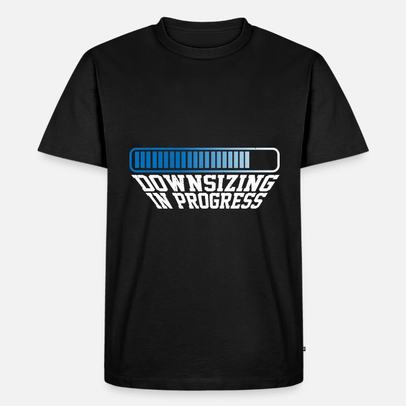 Downsizing In Progress 21 - Männer Premium Bio T-Shirt - Schwarz
