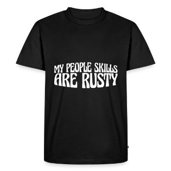 Mes compétences relationnelles sont rouillées 19 - T-shirt Premium bio Homme - noir - Devant - Nico (187cm)