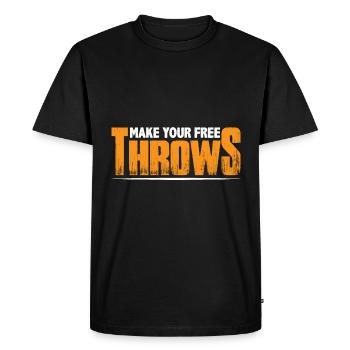 Réussissez vos lancers francs 8 - T-shirt Premium bio Homme - noir - Devant - Nico (187cm)