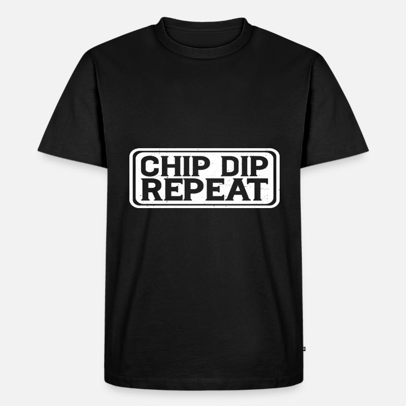 Chip Dip Repeat 10 - Männer Premium Bio T-Shirt - Schwarz
