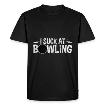 Je suce au bowling 3 - T-shirt Premium bio Homme - noir - Devant - Nico (187cm)