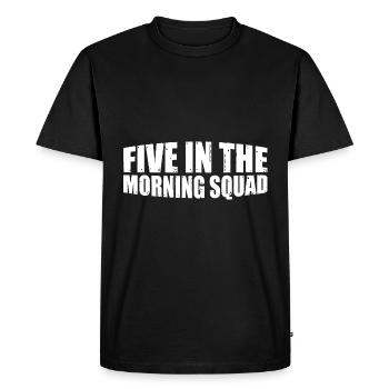 Cinq dans l’escouade du matin 10 - T-shirt Premium bio Homme - noir - Devant - Nico (187cm)