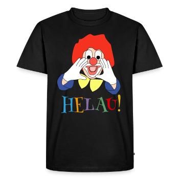 Helau clown carnaval - T-shirt Premium bio Homme - noir - Devant - Nico (187cm)
